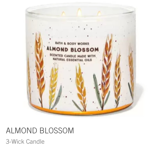 🕯NWT‼️ BBW "Almond Blossom" 3-wick Candle